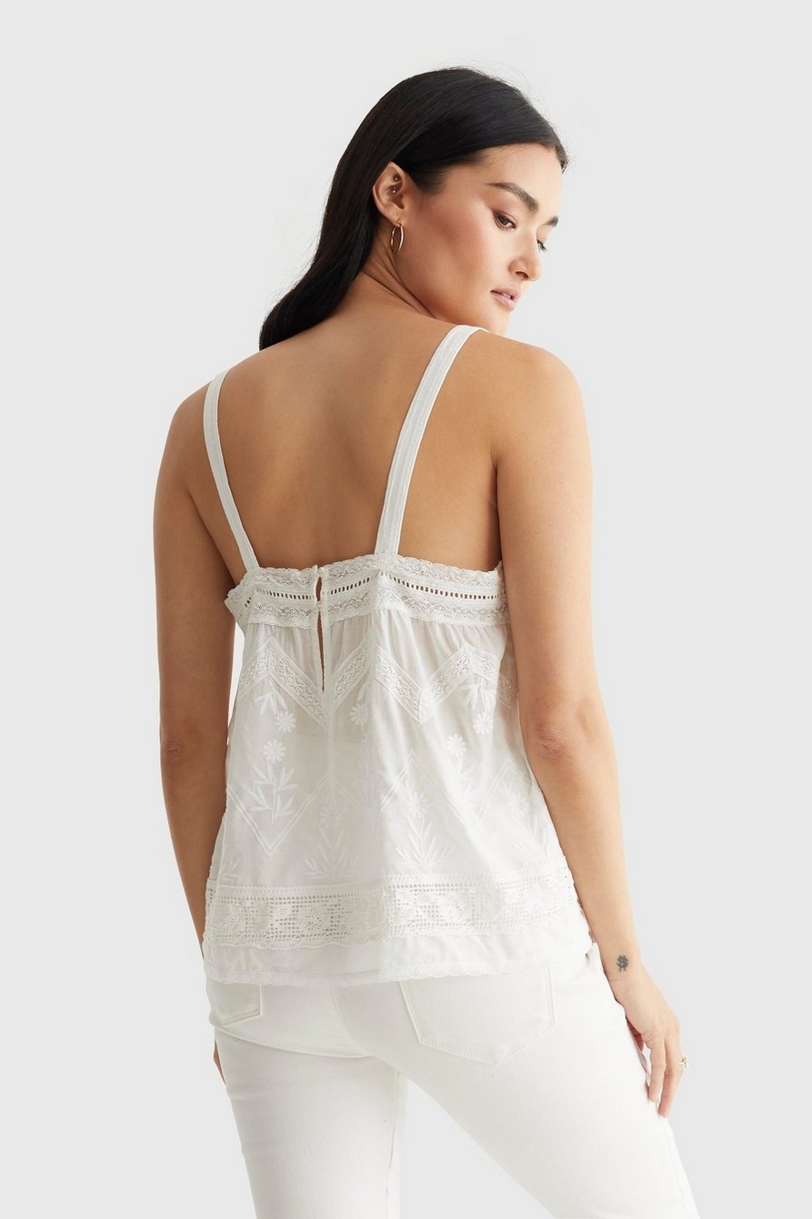 EMBROIDERED WOVEN TANK, image 4