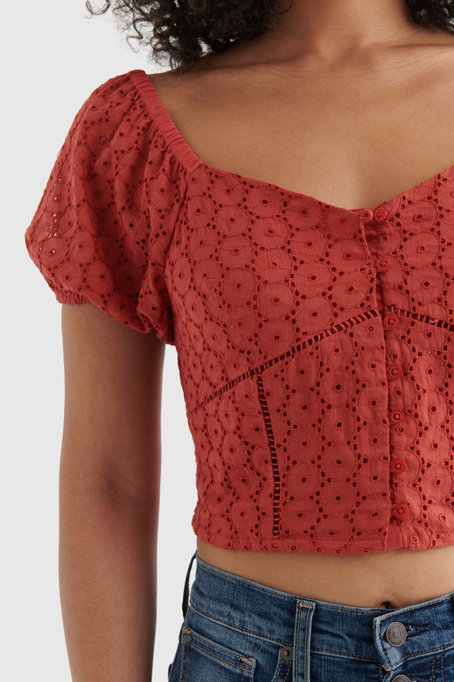 LACE SWEETHEART CROP TOP, image 4