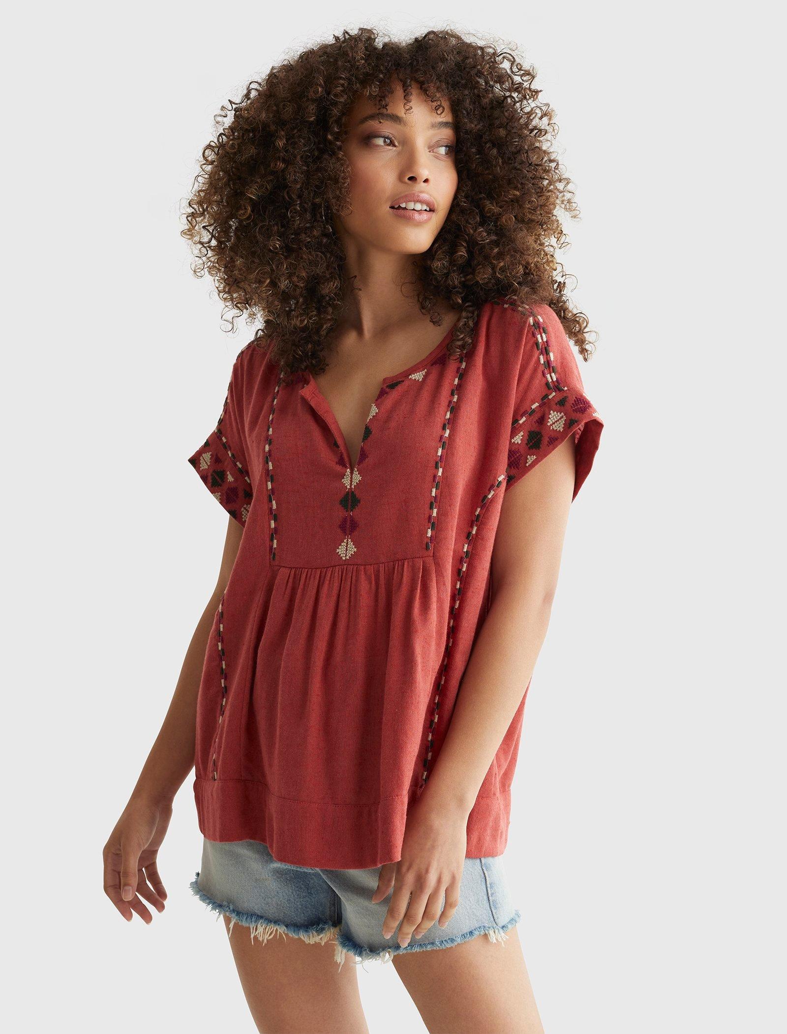 peasant blouse short sleeve