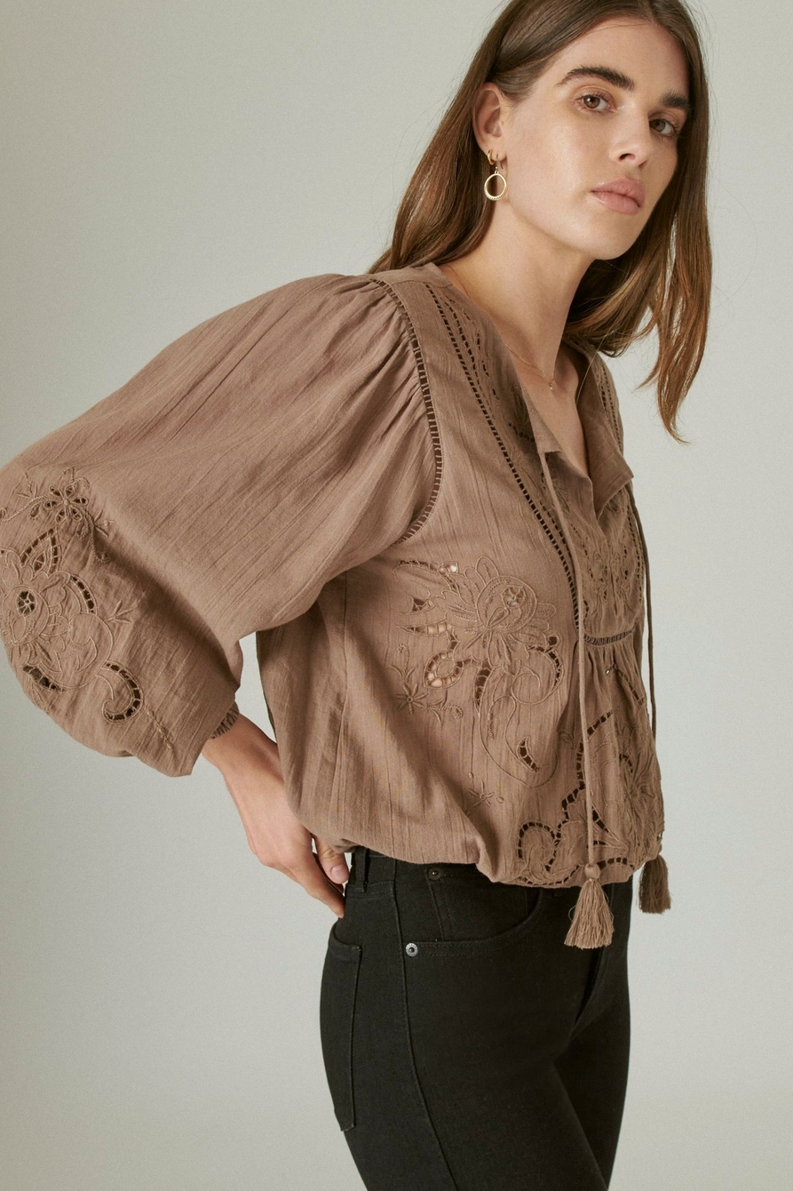 EMBROIDERED PEASANT BLOUSE, image 3