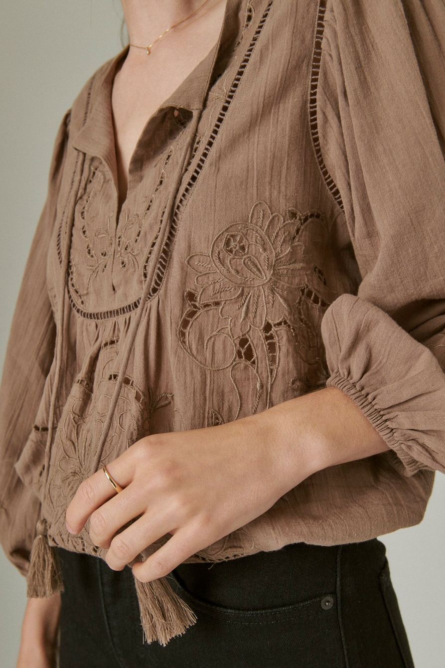 EMBROIDERED PEASANT BLOUSE, image 5