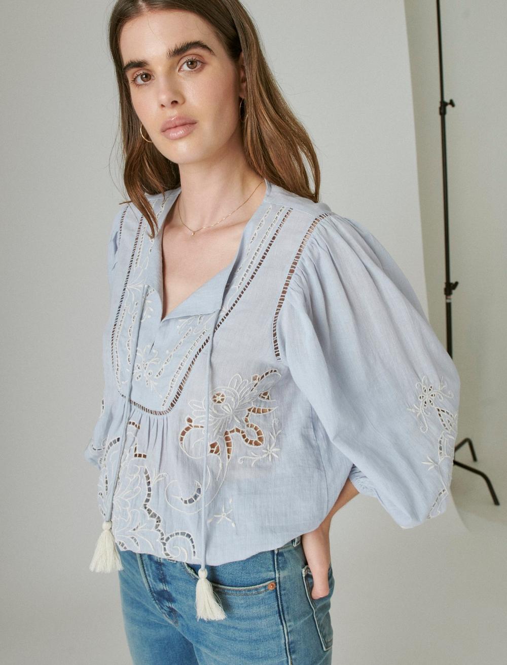 EMBROIDERED PEASANT BLOUSE, image 3