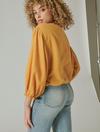 EMBROIDERED ROUND NECK BOXY BLOUSE, image 4