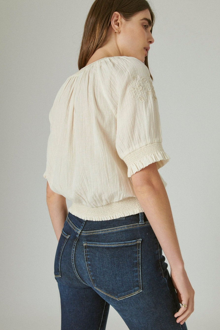 EMBROIDERED SHORT SLEEVE TOP, image 4