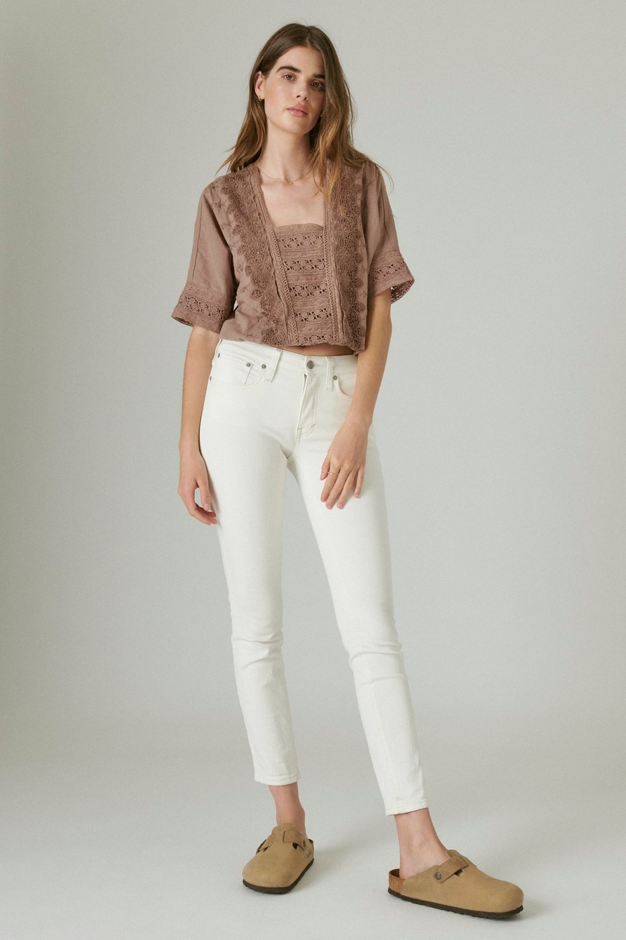 LACE SHORT SLEEVE TOP, image 2