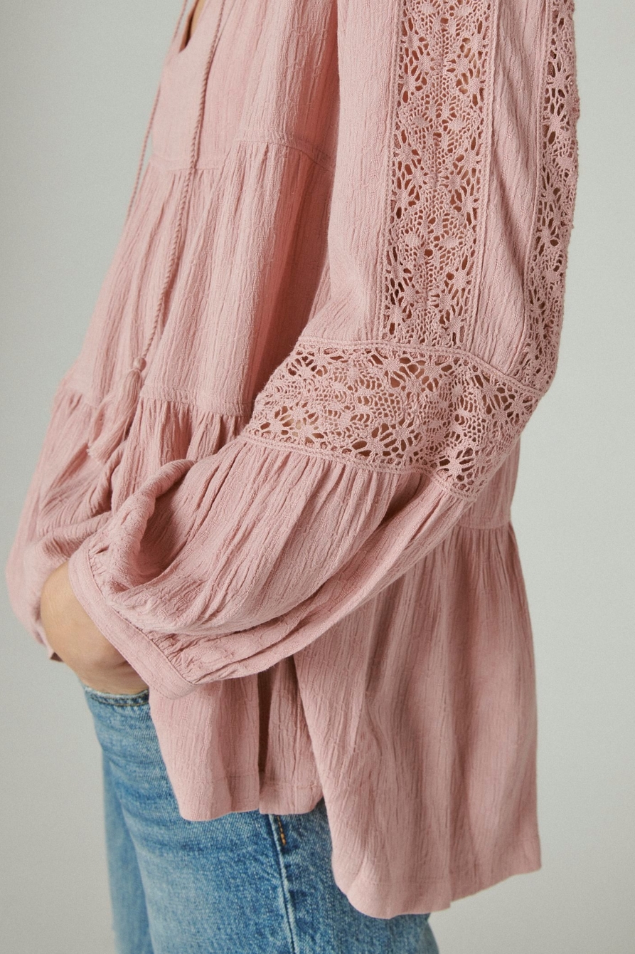 LACE TIERED LONG SLEEVE TOP, image 5