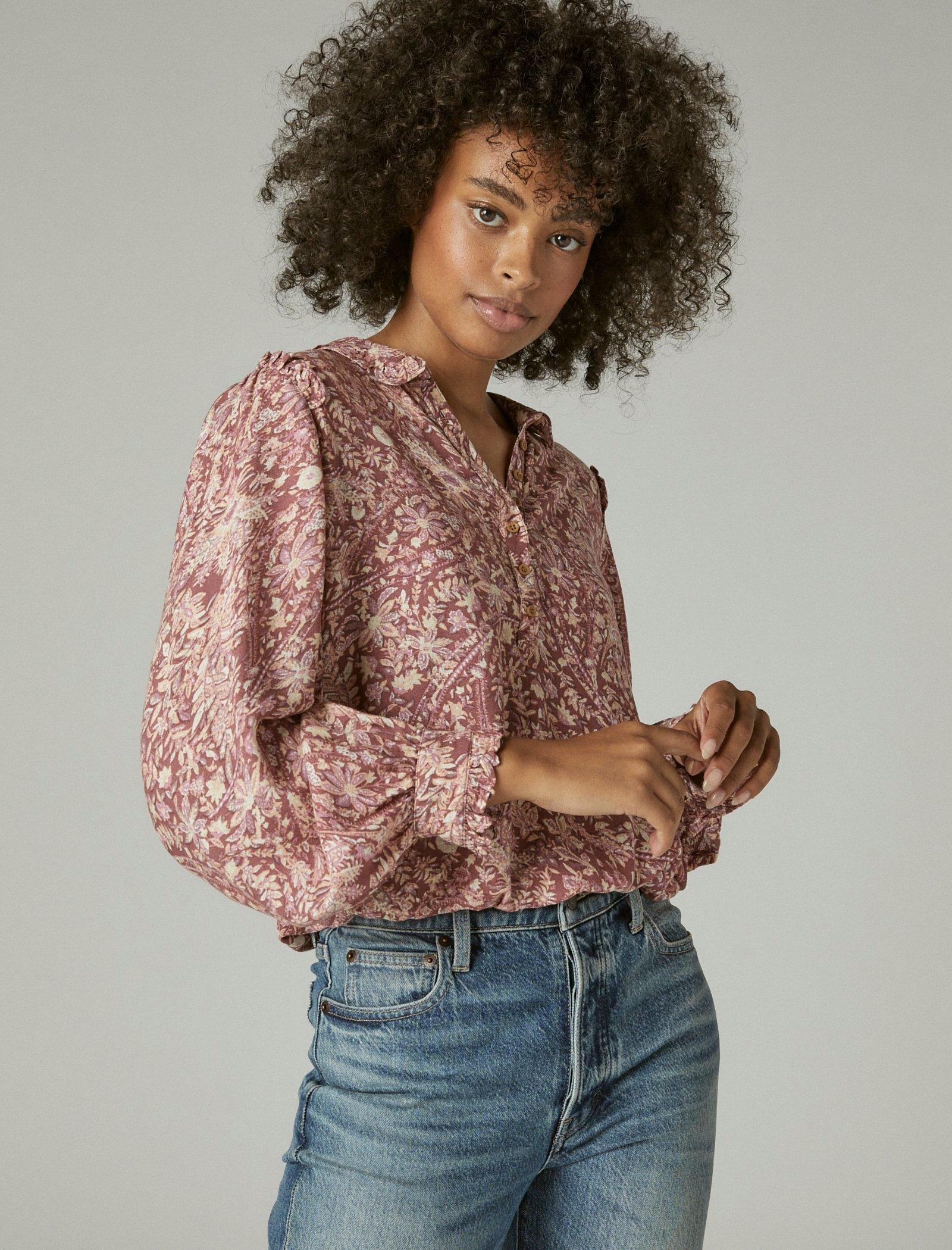 lucky brand denim shirts & tops