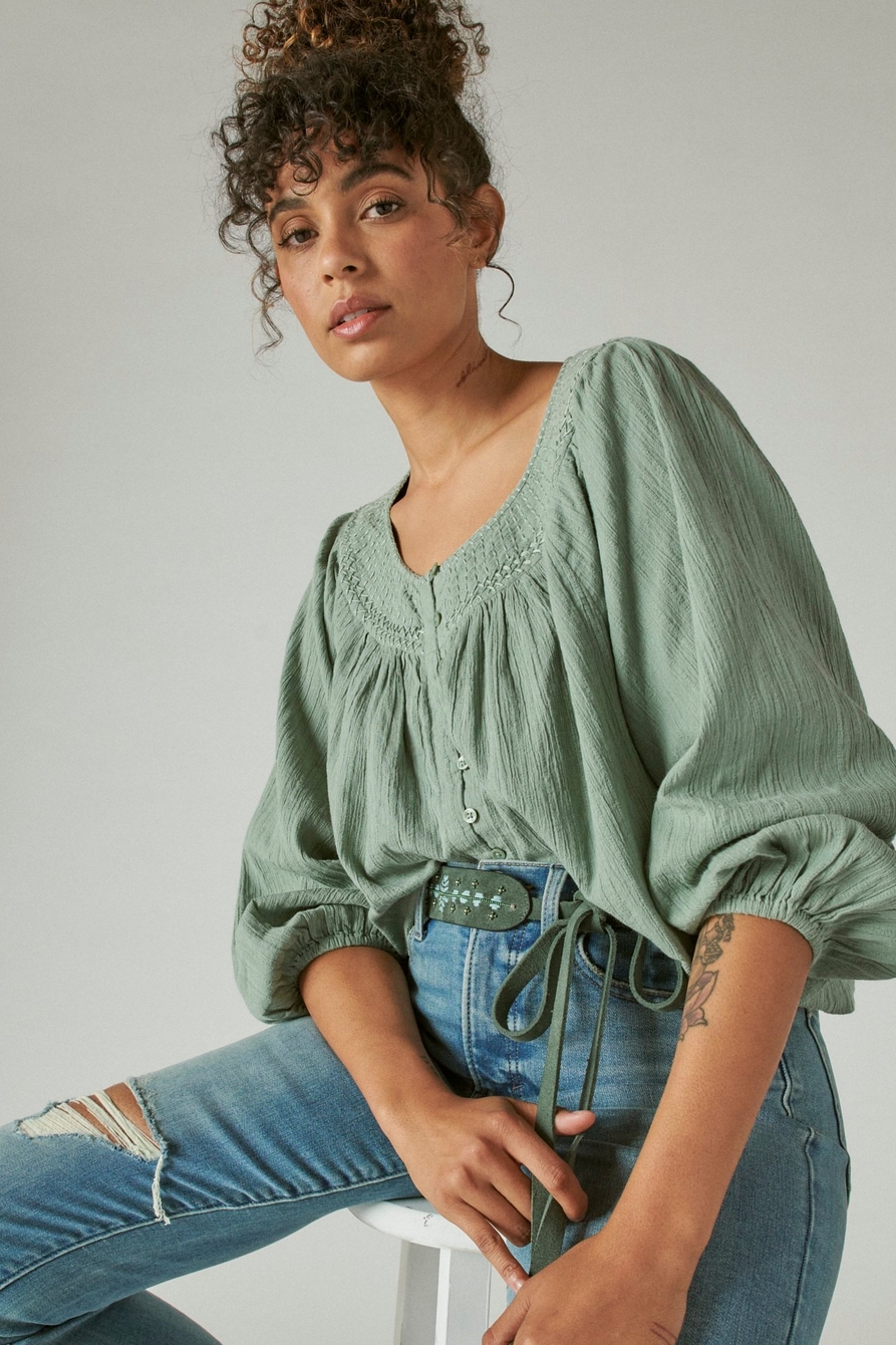 EMBROIDERED PEASANT BLOUSE, image 6