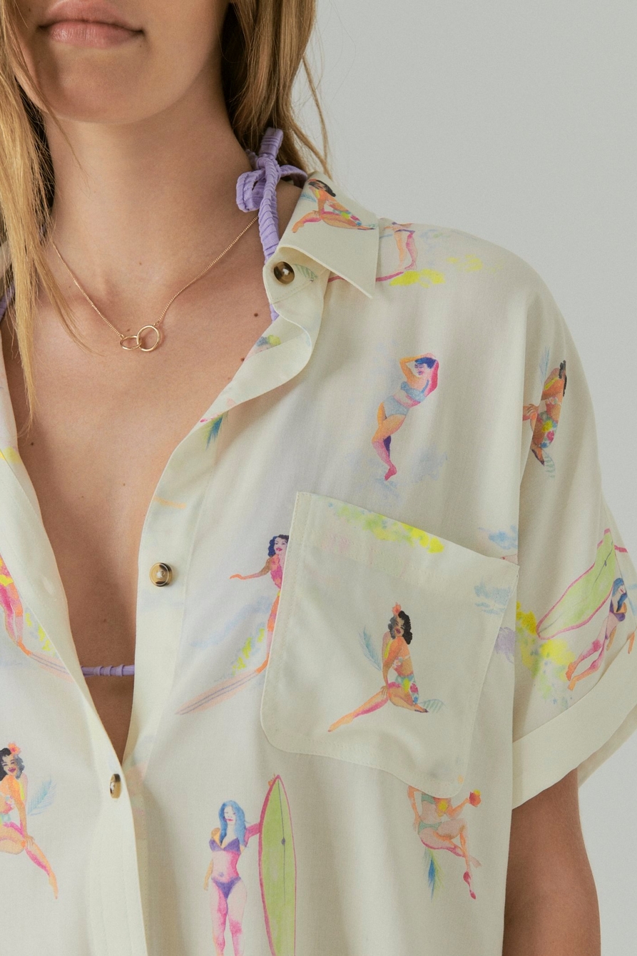 RELAXED PRINTED WORKWEAR SHIRT | Lucky Brand
