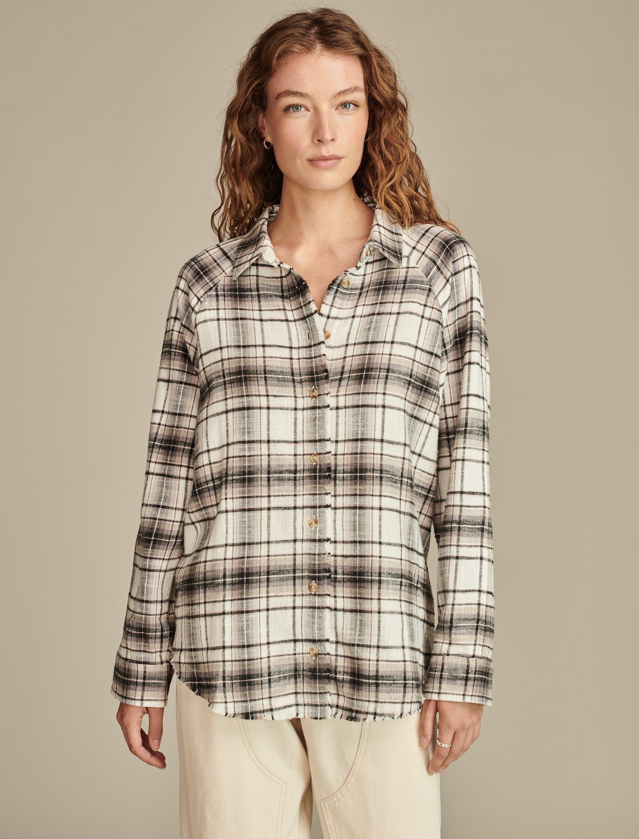 TUNIC PLAID FLANNEL SHIRT