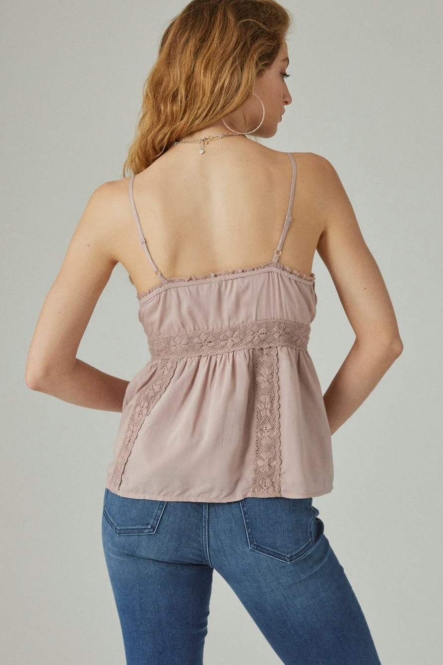 LACE BUTTON FRONT CAMI, image 3