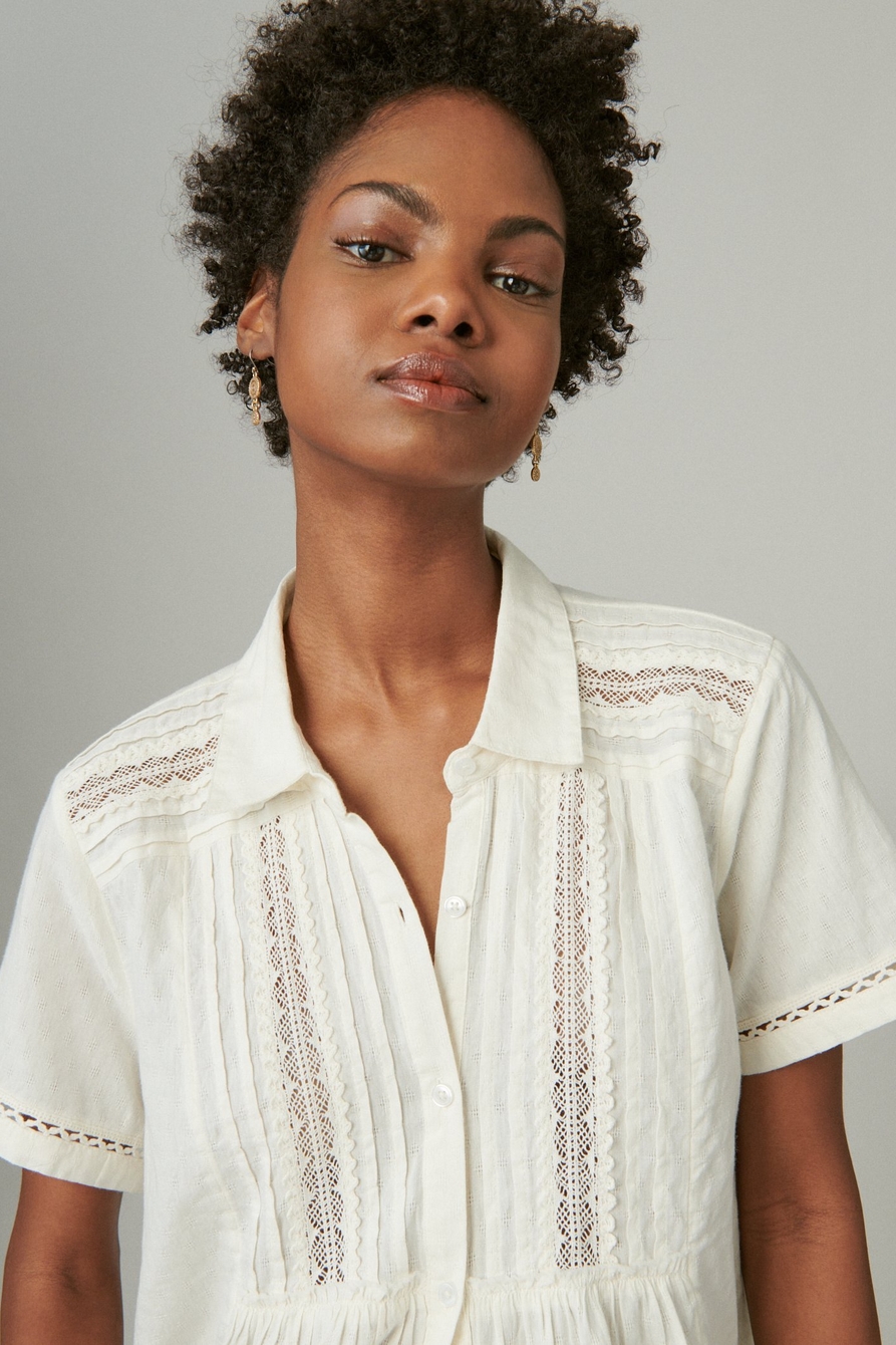 LACE BUTTON DOWN SHIRT | Lucky Brand