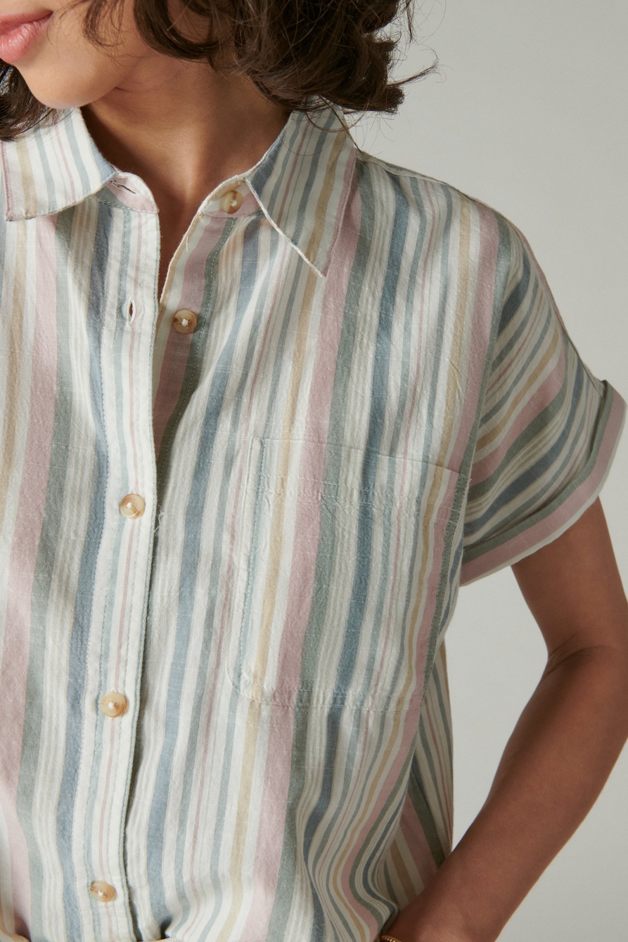 RELAXED STRIPED WORKWEAR SHIRT, image 3