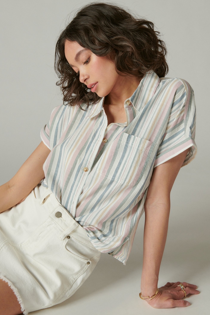 RELAXED STRIPED WORKWEAR SHIRT, image 4