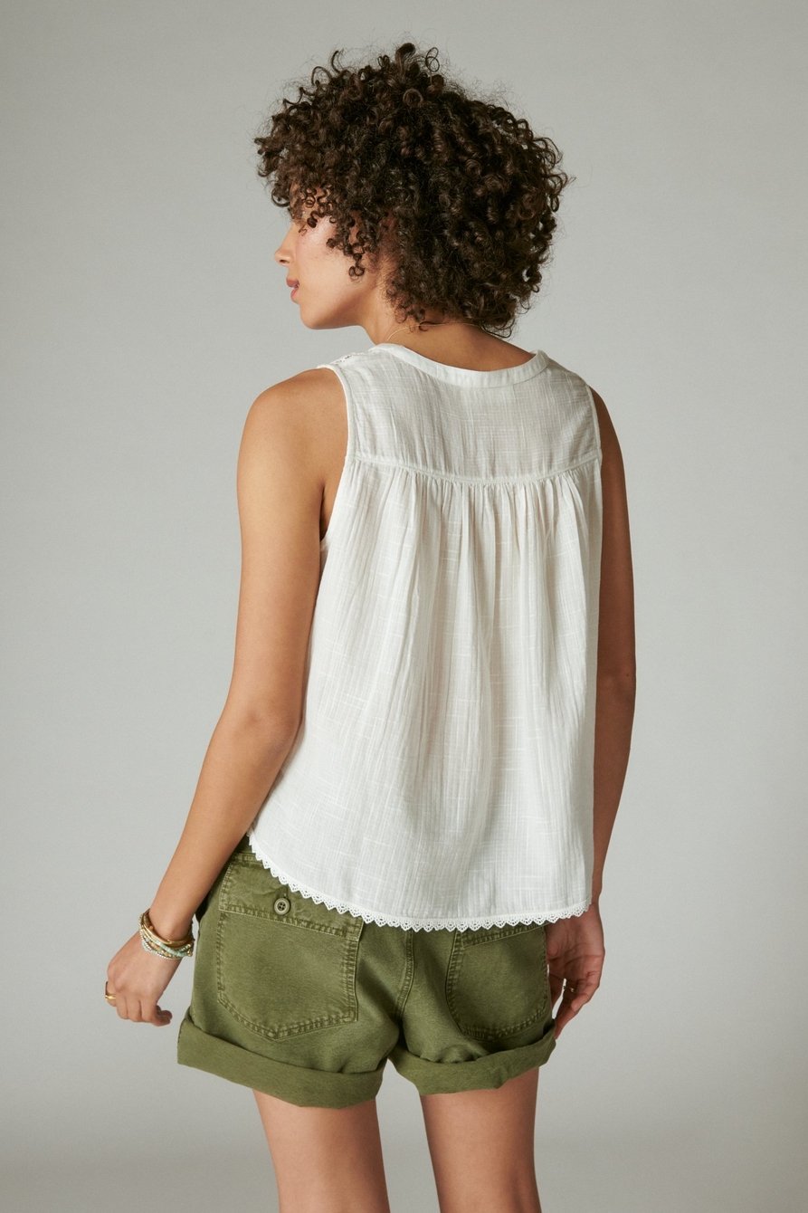 EMBROIDERED CUTWORK TANK, image 4