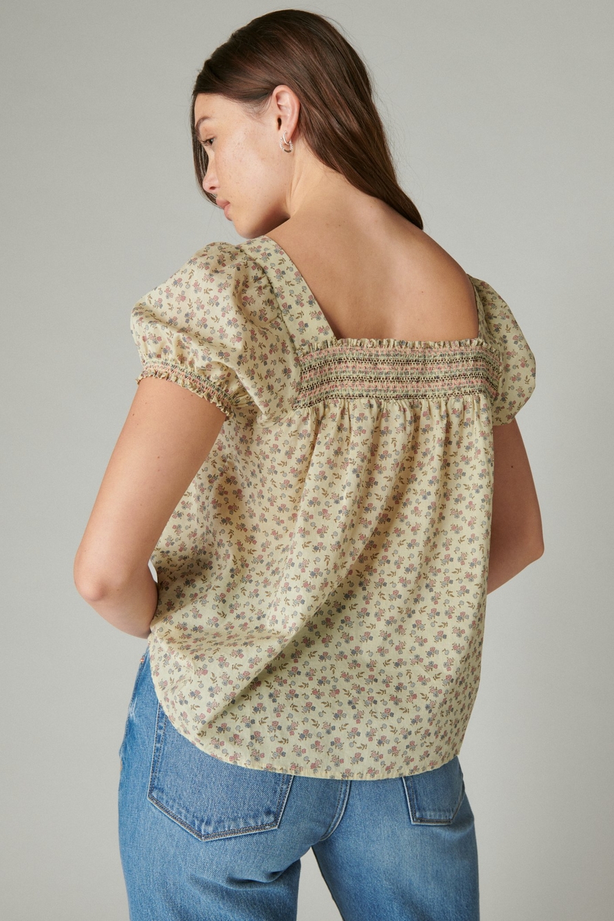 DITSY FLORAL SQUARE NECK PEASANT TOP, image 4