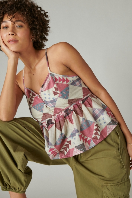 Lucky Brand Women's Laura Ashley Patchwork Denim Shirt - ShopStyle Tops