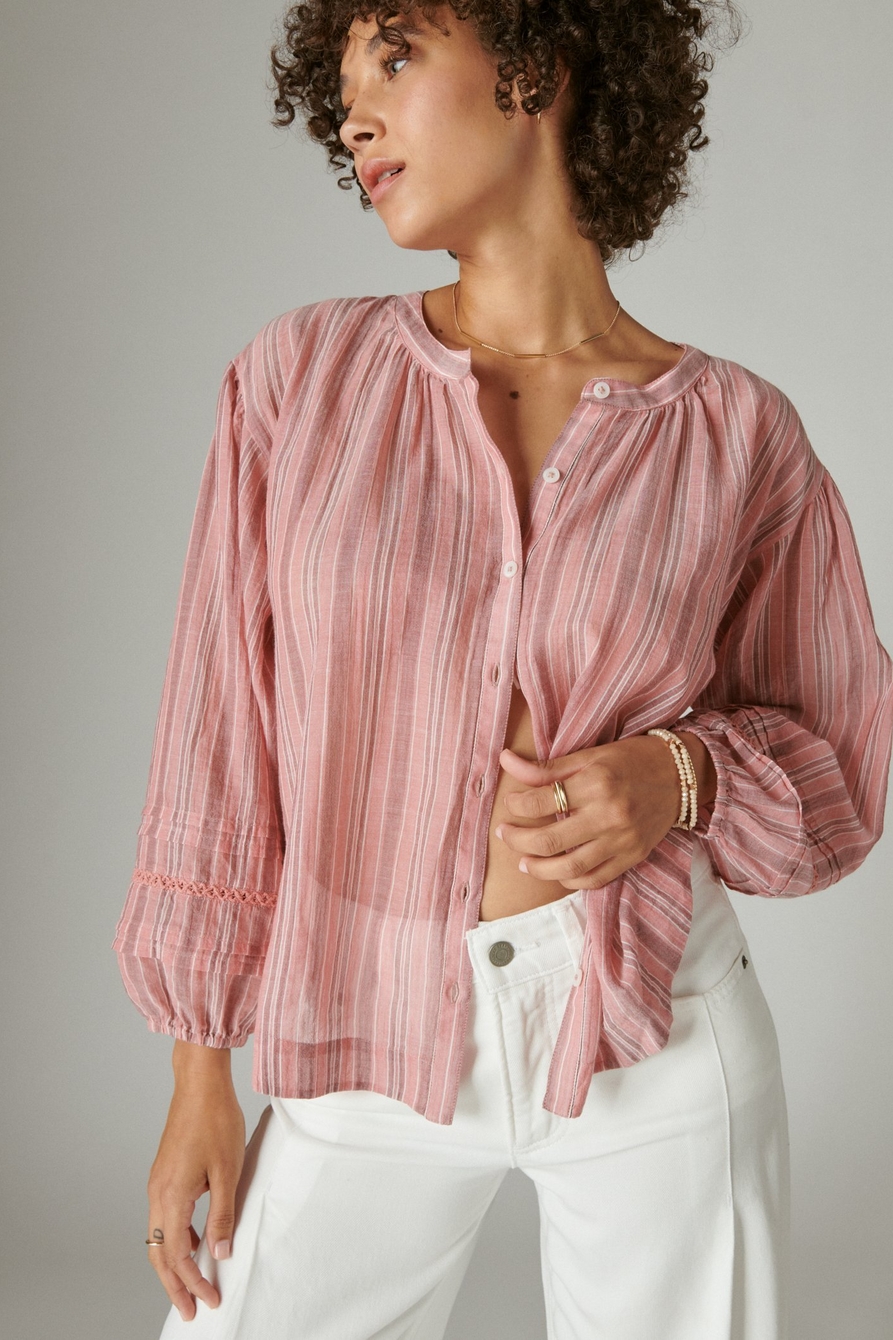RELAXED BUTTON THROUGH BLOUSE, image 3
