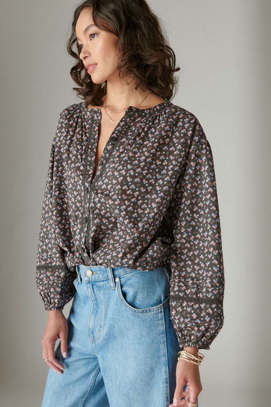 RELAXED BUTTON THROUGH BLOUSE, image 1