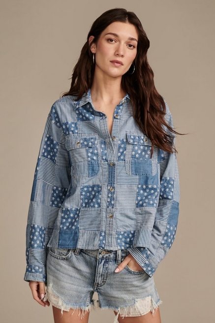 SHOP PREMIUM OUTLETS Lucky Brand womens button front top $24.99