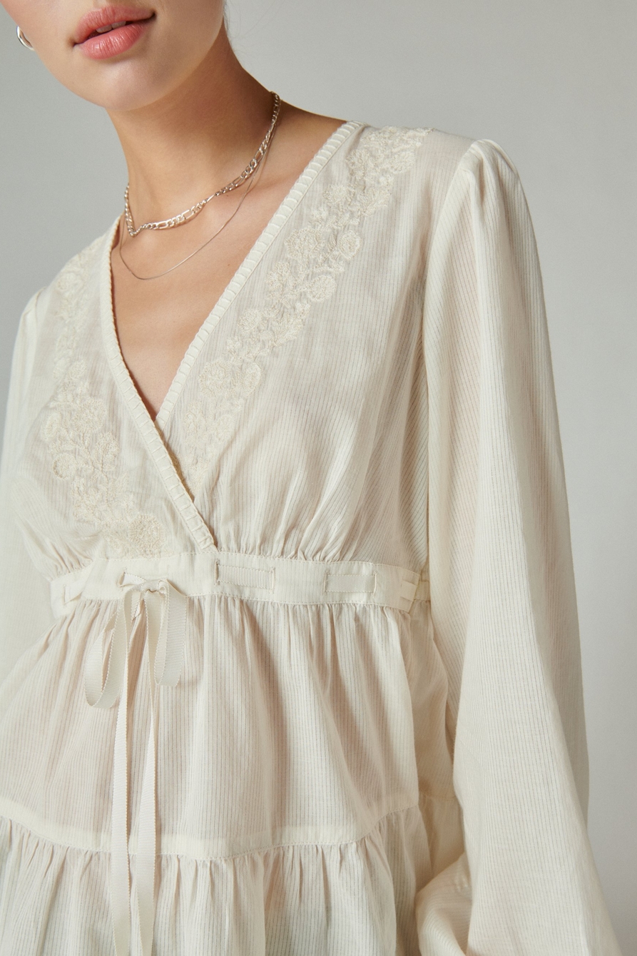 EMBROIDERED BABYDOLL TOP, image 4