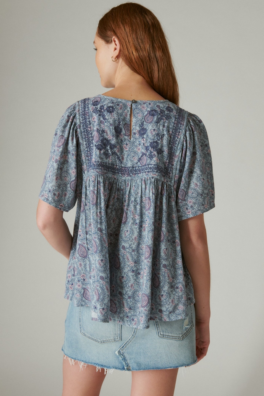 SHORT SLEEVE EMBROIDERED TOP, image 3
