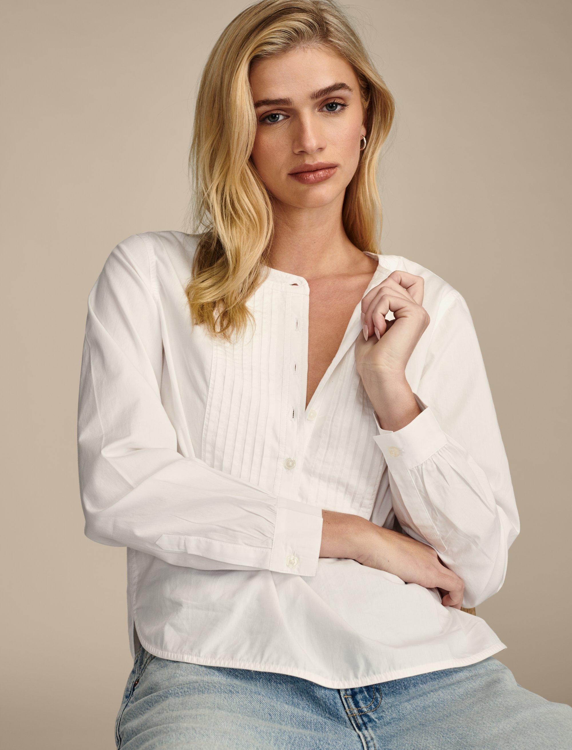 PINTUCK BIB BLOUSE | Lucky Brand