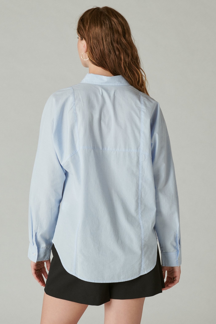 SOLID OVERSIZED SEAMED SHIRT, image 3