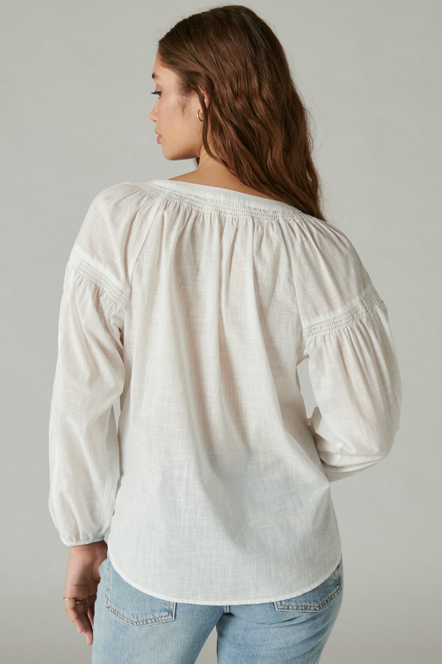 RELAXED LACE OPEN NECKSHIRT, image 3