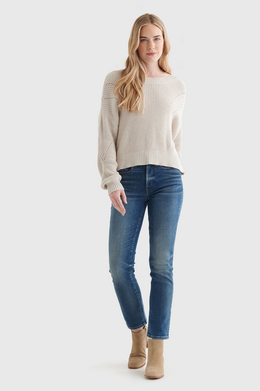 CROPPED RIB-KNIT PULLOVER REVERSIBLE SWEATER, image 2