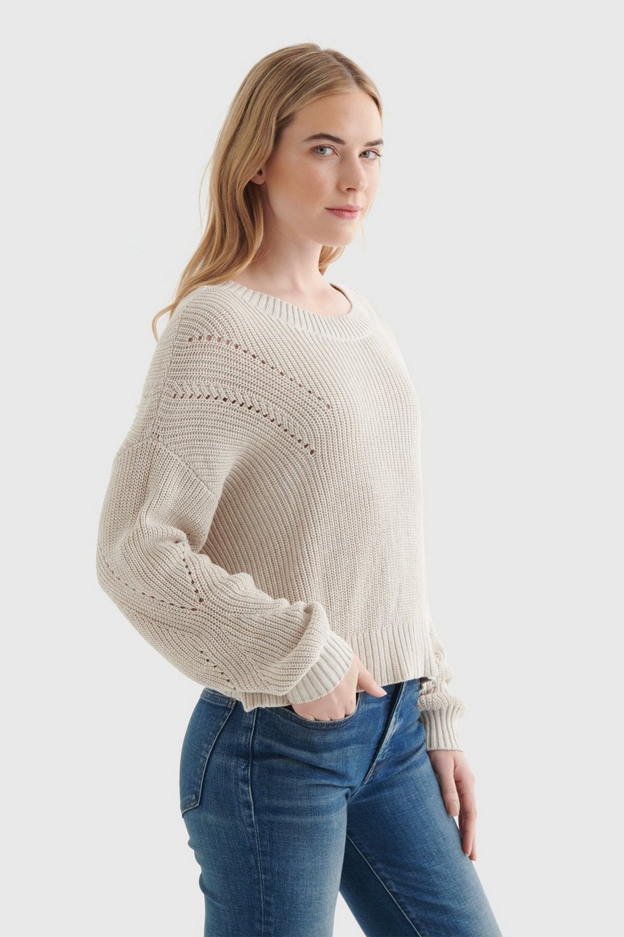 CROPPED RIB-KNIT PULLOVER REVERSIBLE SWEATER, image 3