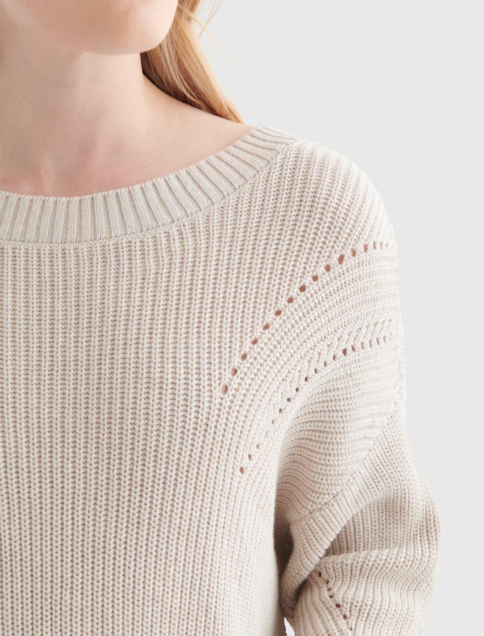 CROPPED RIB-KNIT PULLOVER REVERSIBLE SWEATER | Lucky Brand