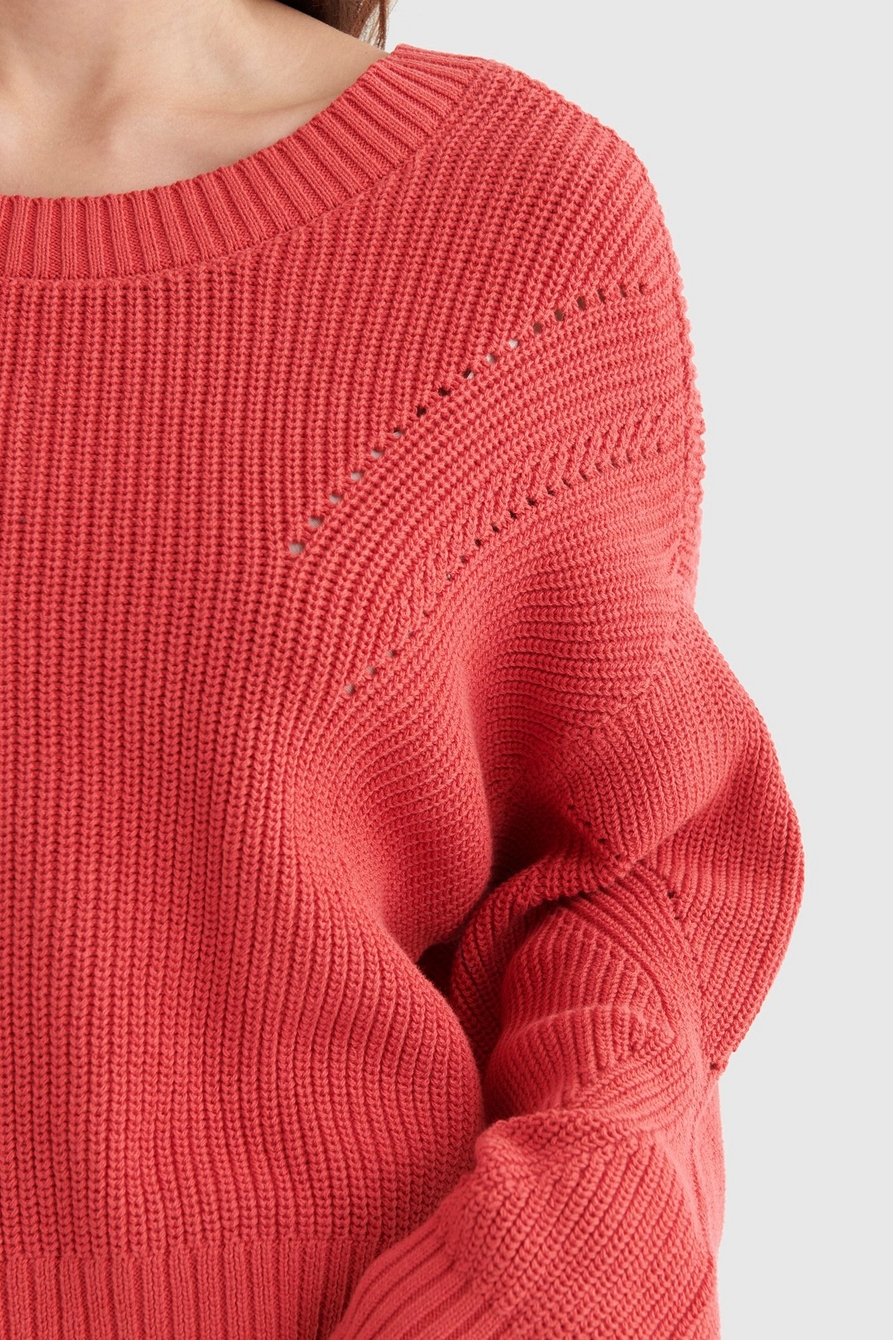 CROPPED RIB-KNIT PULLOVER REVERSIBLE SWEATER, image 4