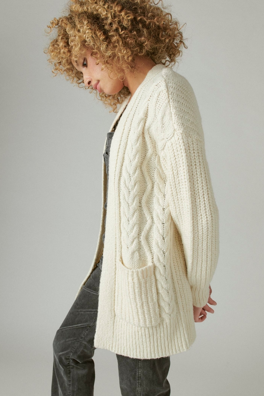 CABLE OPEN CARDIGAN, image 3