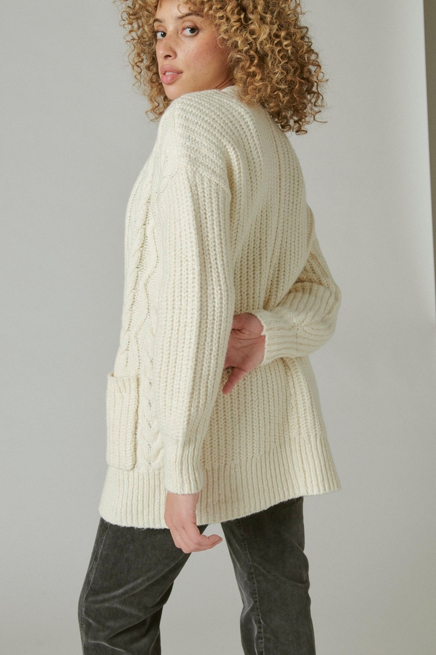 CABLE OPEN CARDIGAN, image 4