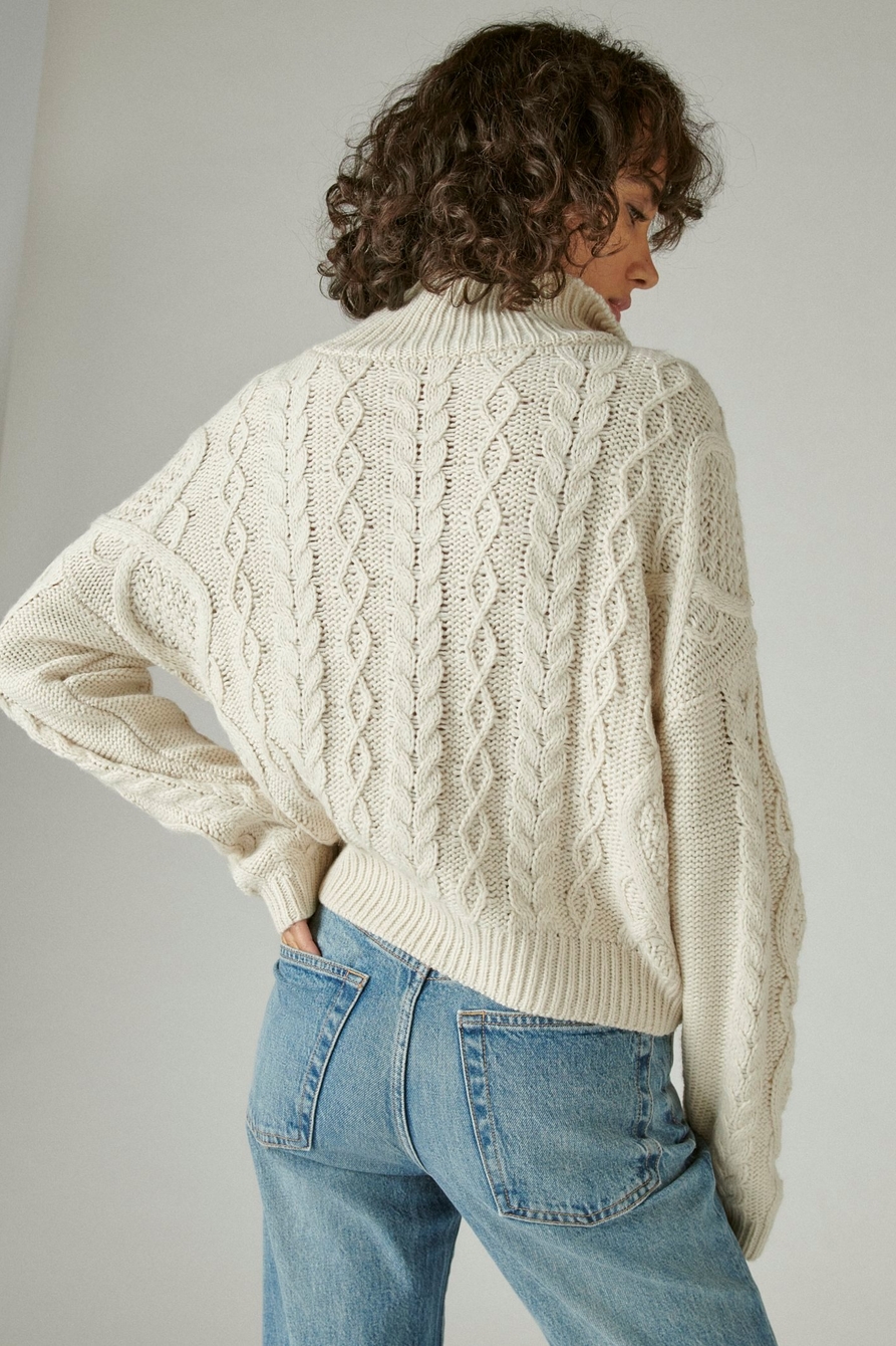 CABLE SWEATER HALF ZIP, image 4