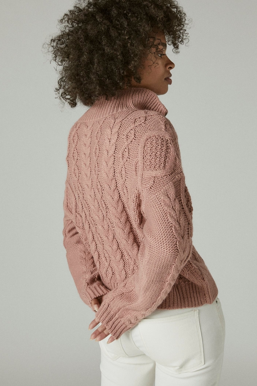 CABLE SWEATER HALF ZIP, image 4