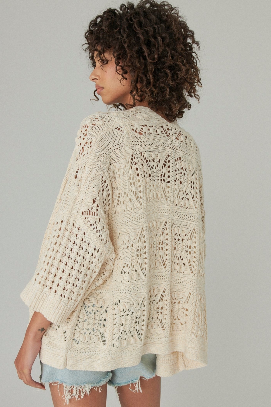Lucky Brand Women's Crochet Trim Zip-Up Sweater - ShopStyle