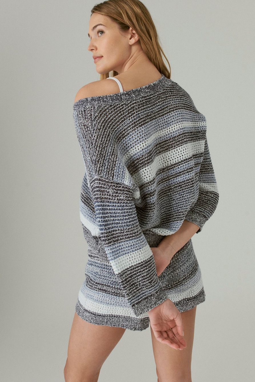 TEXTURED STRIPED OVERSIZED PULLOVER, image 3