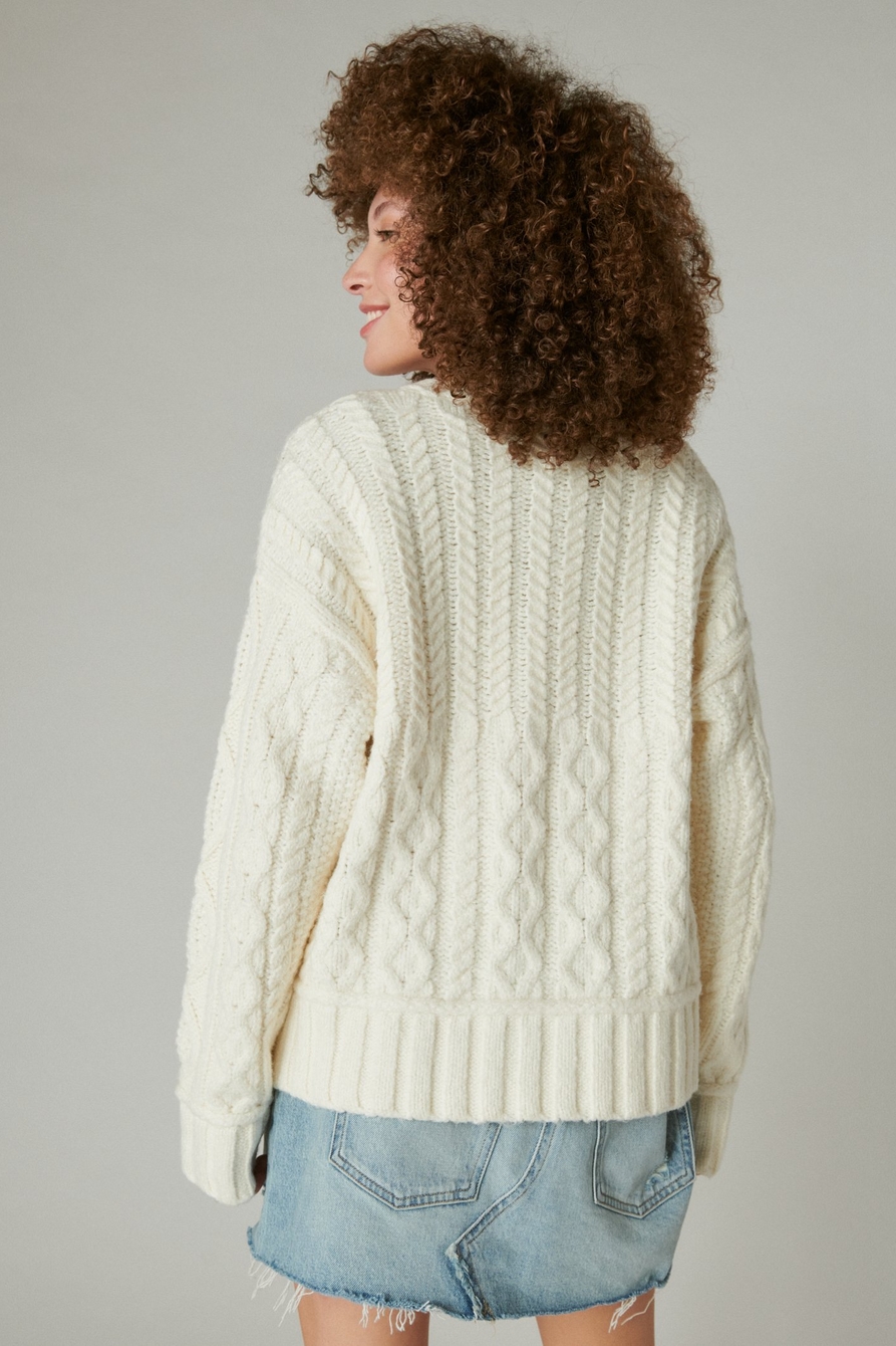 CABLE CREW SWEATER, image 3