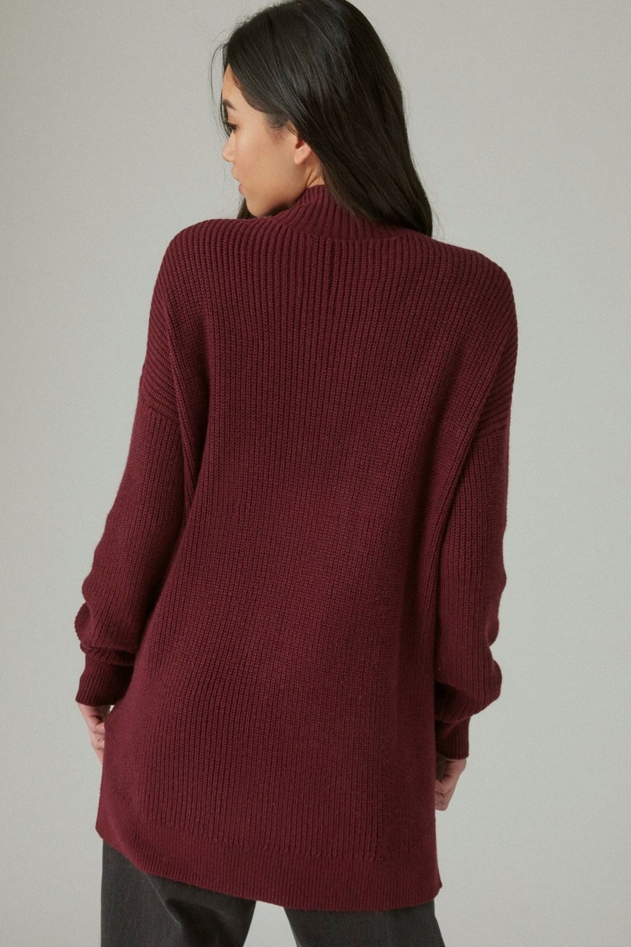 CLOUD SOFT CABLE MOCK NECK TUNIC, image 3