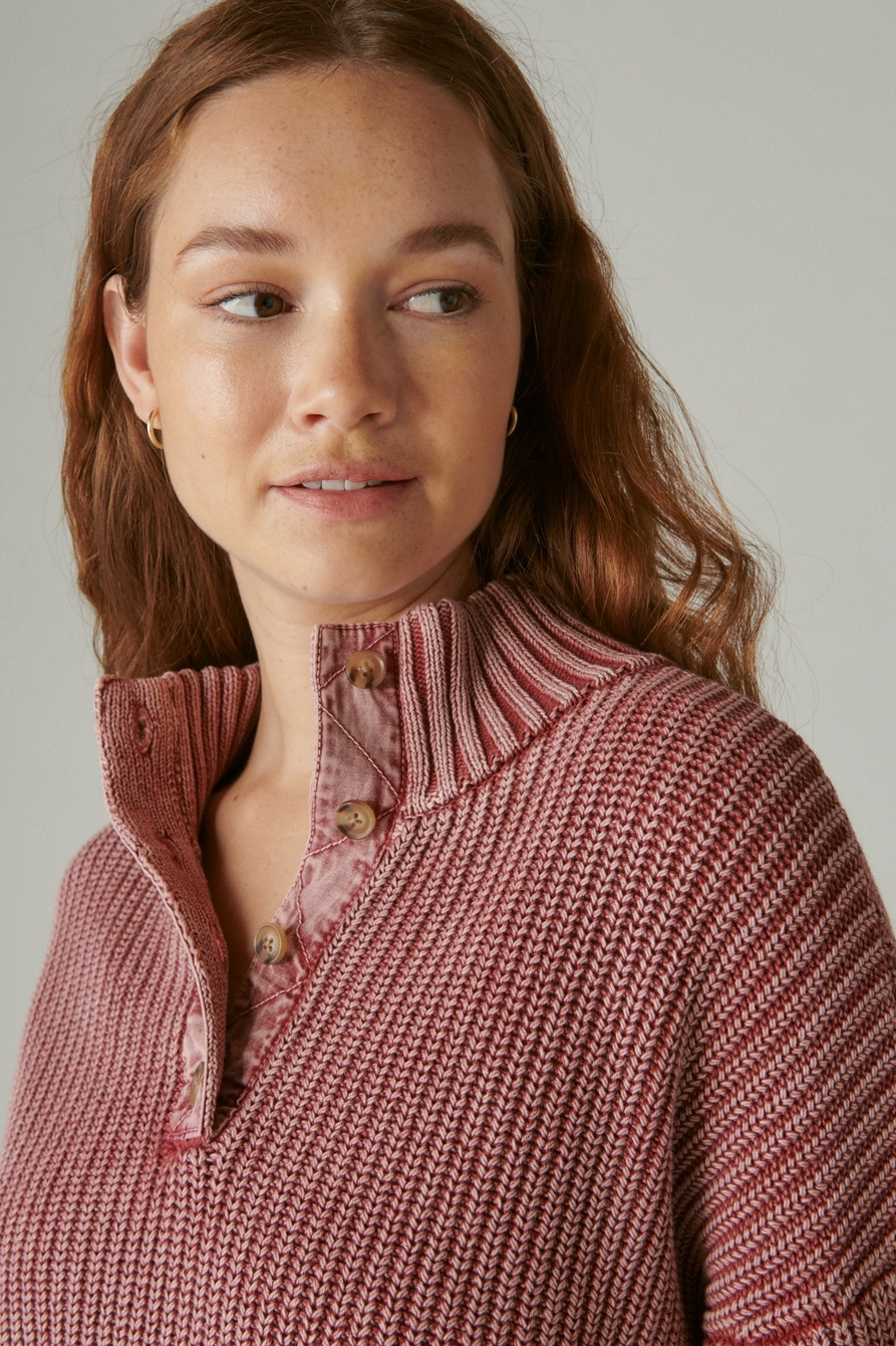 COLLARED ELBOW PATCH PULLOVER SWEATER, image 2