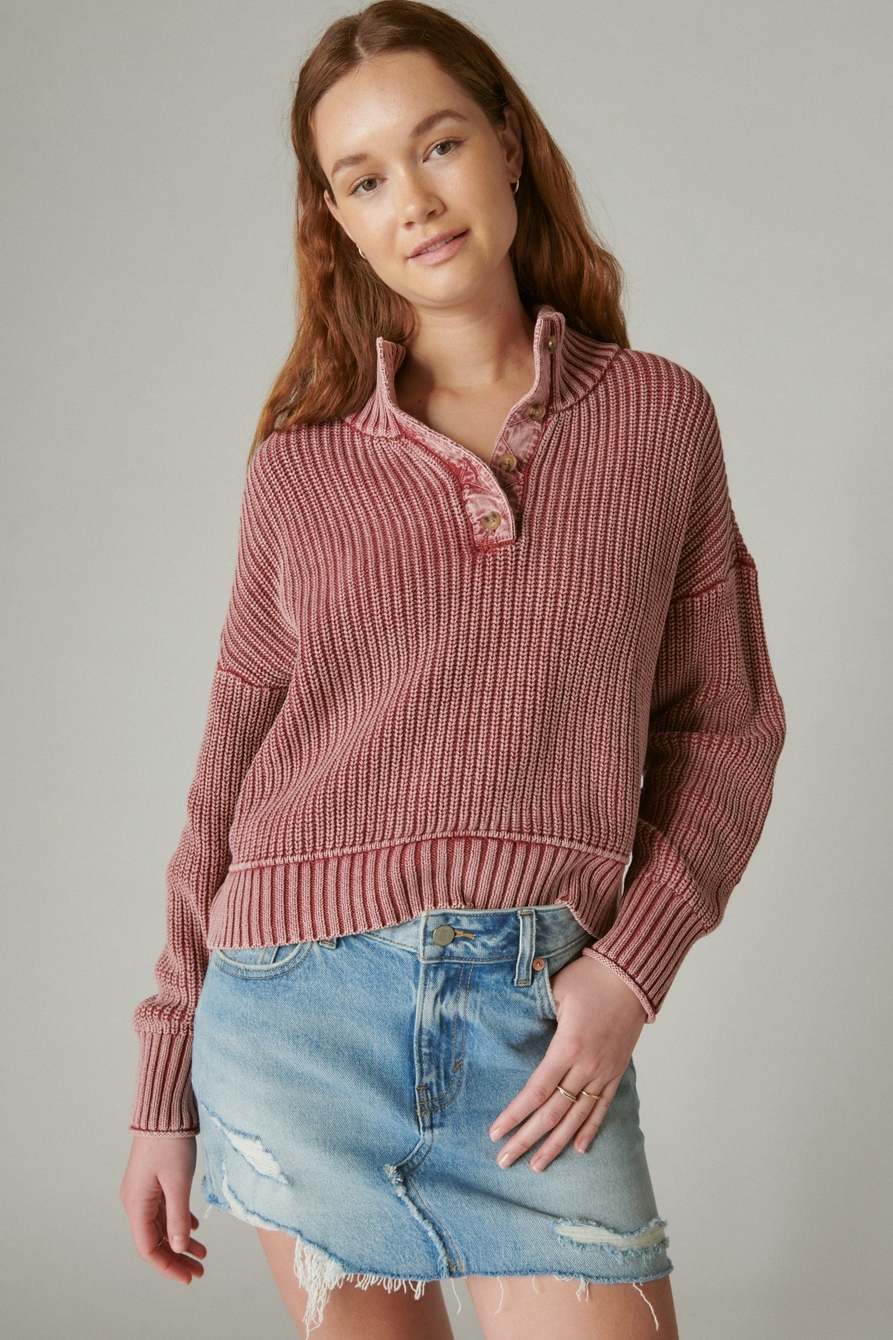 COLLARED ELBOW PATCH PULLOVER SWEATER, image 3