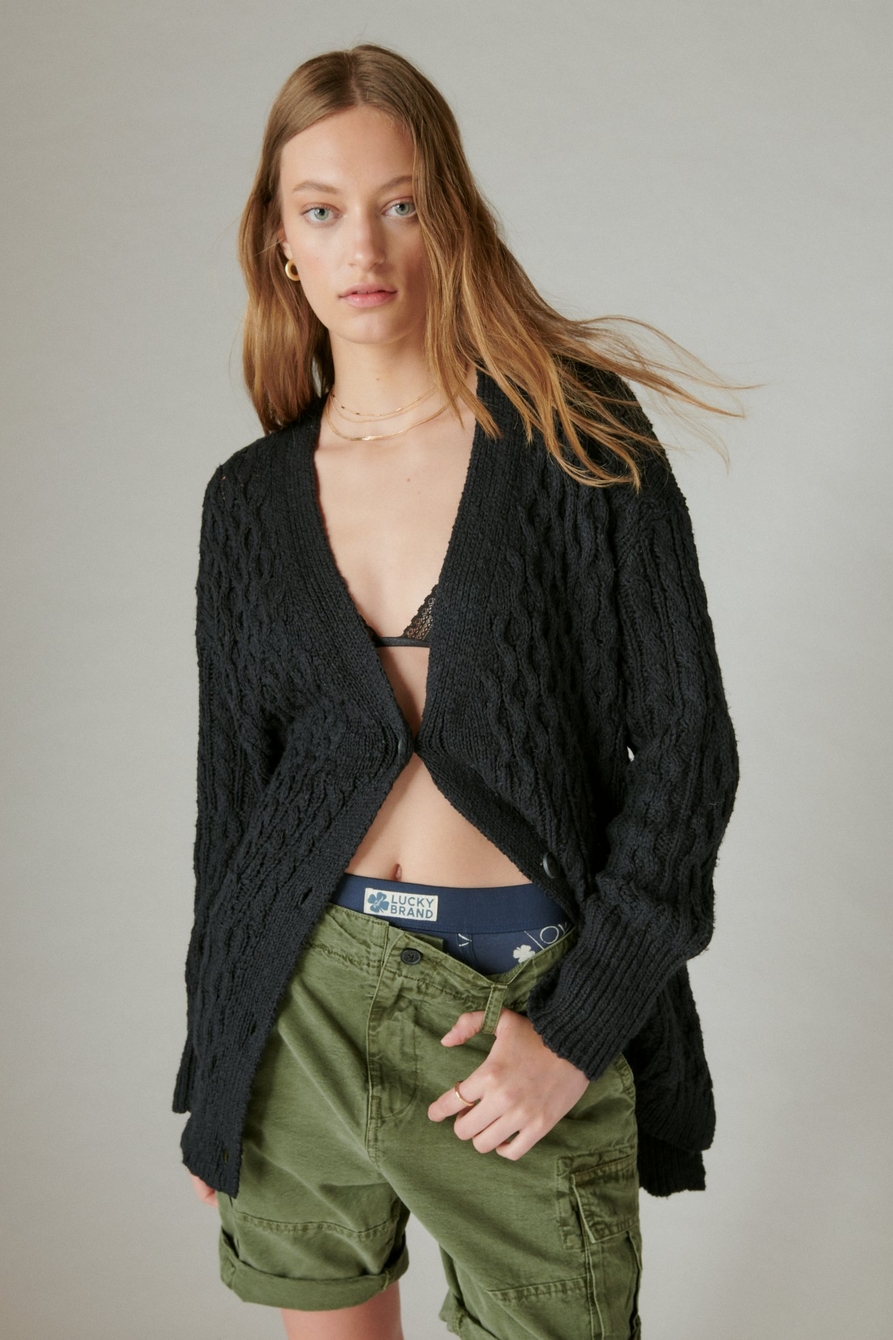 MIXED CABLE CARDIGAN, image 2
