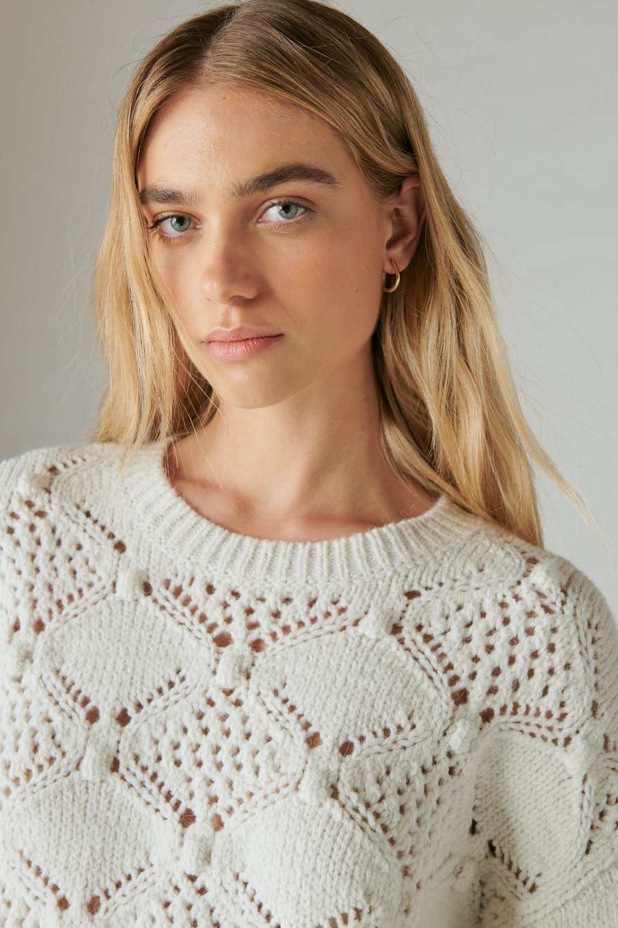 Lucky Brand Open Stitch Pullover Sweater - ShopStyle