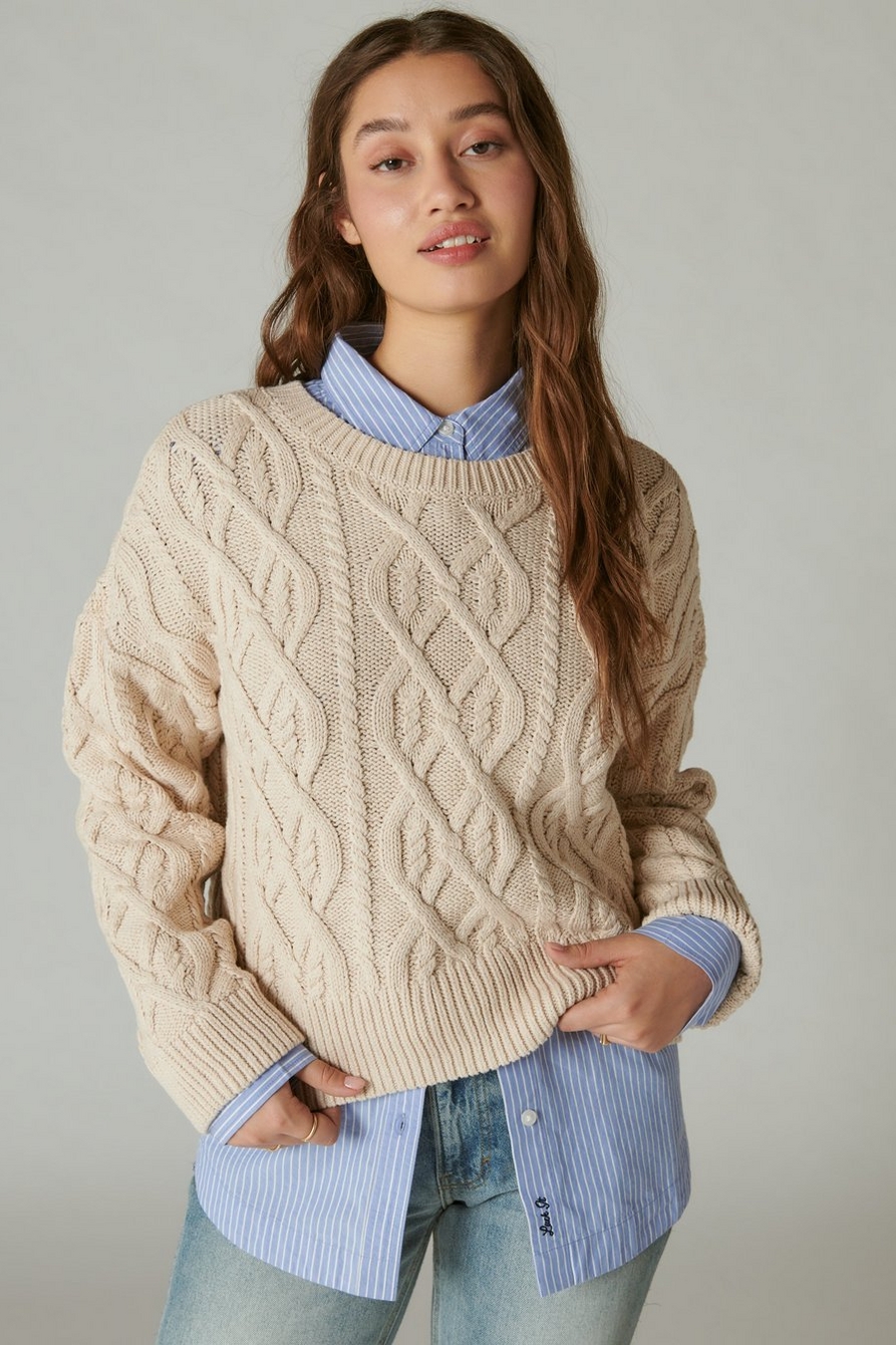 CABLE STITCH PULLOVER, image 1