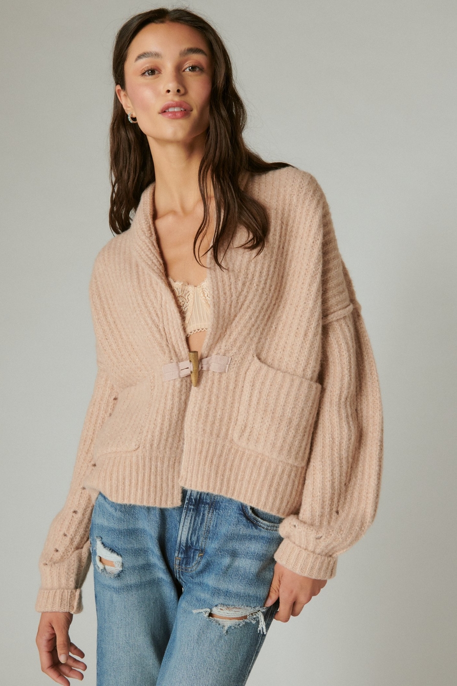 TOGGLE FRONT CARDIGAN