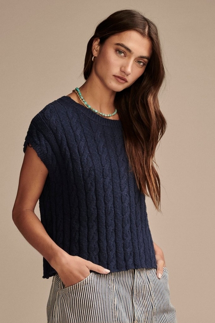 Lucky Brand Sweater & Cardigan in L in Marine Blue