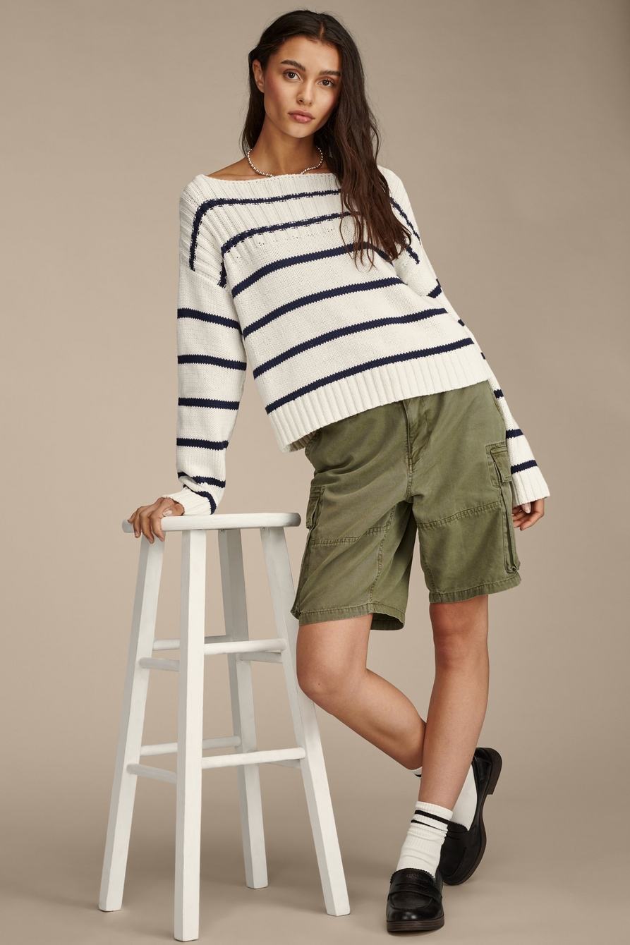 STRIPED PULLOVER SWEATER, image 1