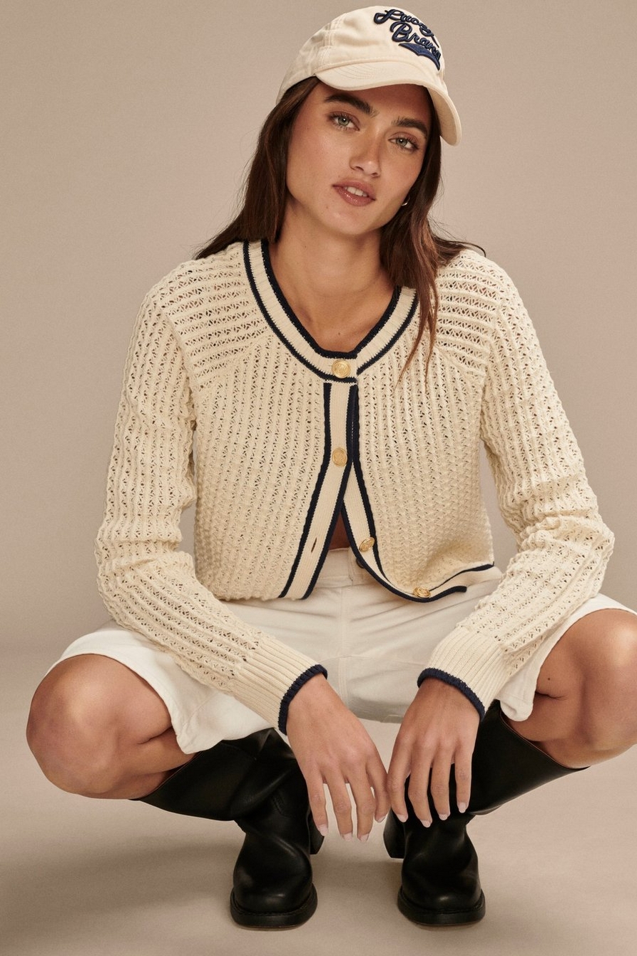 BUTTON FRONT SWEATER JACKET, image 1